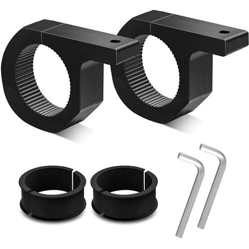 Fabtec Fog Lights Mounts For Car & Bike, Off-Roading Light Vertical & Horizontal Mounting Bracket Roof Roll Cage Clamps Holder (Set Of 2Pcs)
