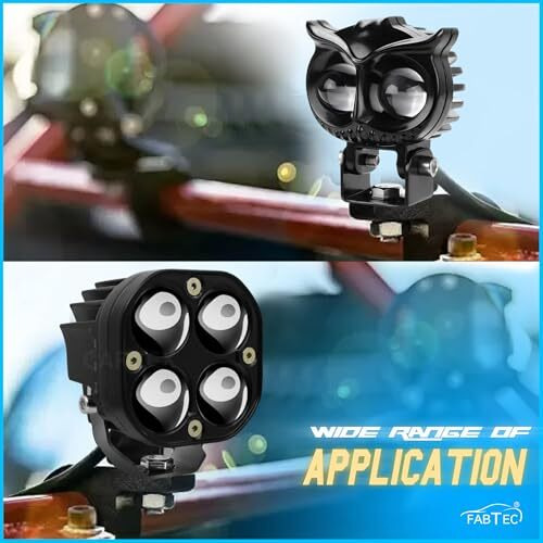 Fabtec Fog Lights Mounts For Car & Bike, Off-Roading Light Vertical & Horizontal Mounting Bracket Roof Roll Cage Clamps Holder (Set Of 2Pcs)