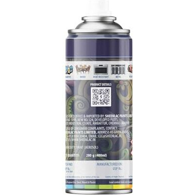 Sheenlac Spray Paint (Aerozol) - Standard - 400Ml - Quick Drying | Gloss Finish For Metal, Wood And Walls | Waterproof Oxidation Resistant (Bronze & Copper, Copper 140)
