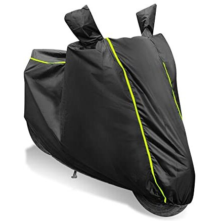 Auto Hub Waterproof Bike Cover Compatible With Re Meteor 350 With Mirror Pocket, Meteor 350 Waterproof Bike Cover- Black - 1 Unit