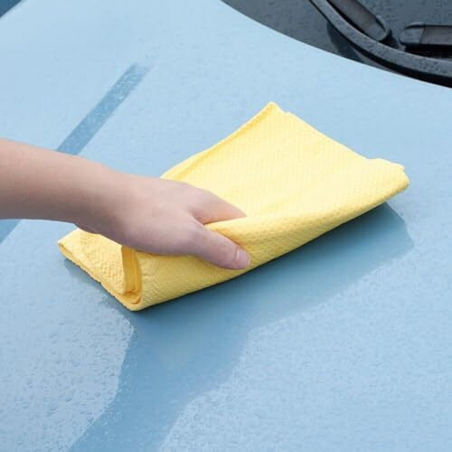 Automaze Dotted Premium Pva Chamois Leather Cloth Super Absorbent For Dry & Wet Cleaning & Washing Vehicle, Household Usage Cloth (Big Size, Pack Of 1)