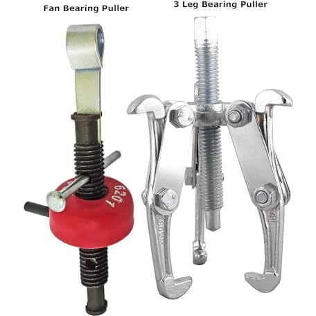 Inditrust 2 In 1 Heavy Bearing Fan Bearing Puller Lever Tool (6201 And 6202) Lever Tool With 4Inch 3 Leg Bearing Puller