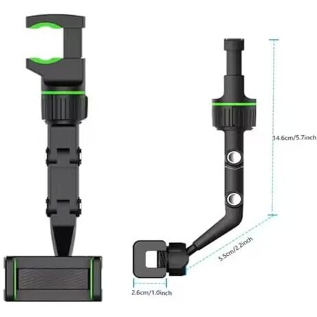 Car Mobile Holder For Car Backseat ,Adjustable, 360 Rotatable, Anti-Shake ,Suits For All Mobile Phones ,Hands-Free, Easy Installation,Non-Slip Grip , Multi-Purpose Phone Mount For Home, Office, Car.