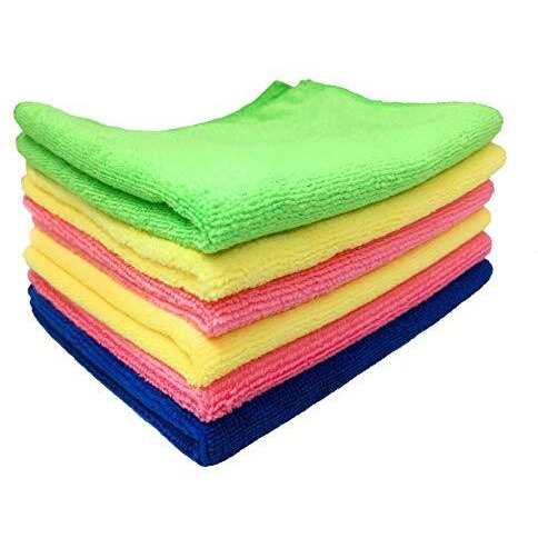 Sobby Microfiber Cleaning & Dusting Cloth For Home Cleaning, Kitchen, Laptop, Led, Camera, Bike, Furniture Etc (30 Cm X 40 Cm - 320 Gsm - Multi Color - 6 Pcs)