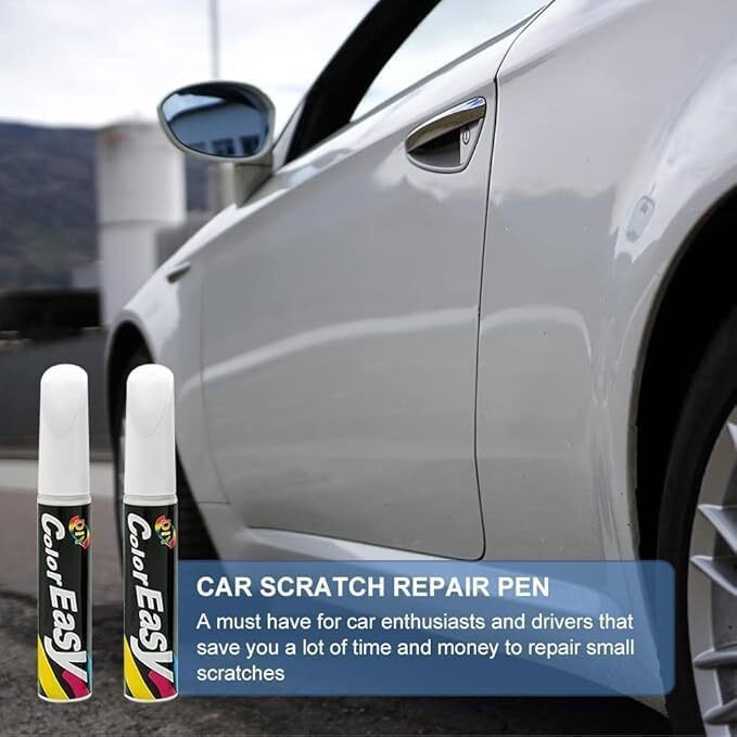 Cesitra Car Scratch Remover Touch Up Paint Pen For Cars(White), Automotive Car Paint Pen, 2 In 1 Car Paint Scratch Repair For Deep Scratches, Special-Purpose White Car Paint Universal Color