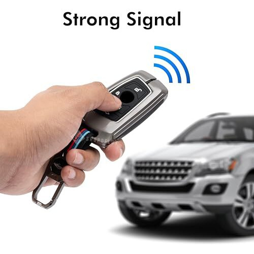 Shopoflux Metal Key Cover Compatible With Bmw X4, X3, 5 Series, 6 Series, 3 Series, 7 Series 4 Button Smart Key - Black