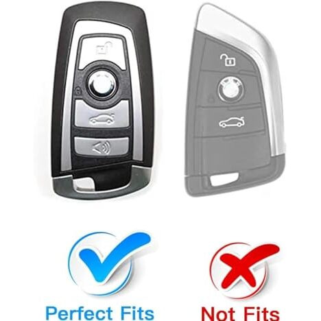 Shopoflux Metal Key Cover Compatible With Bmw X4, X3, 5 Series, 6 Series, 3 Series, 7 Series 4 Button Smart Key - Black