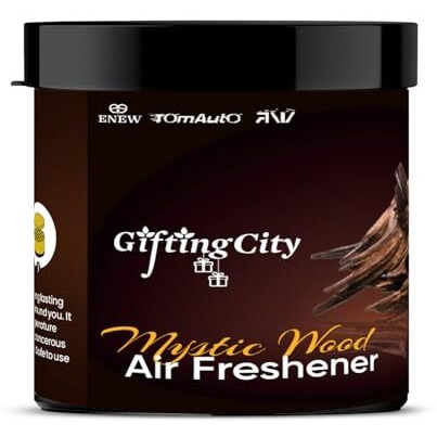 Enew Twist - Activated Car Gel Air Freshener - Mystic Wood Scent - Pack Of 1, Long-Lasting Fragrance For Up To 30 Days, Auto Scent Diffuser, Odor Eliminator For Car Interior