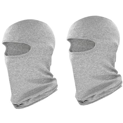 Primebox Full Cover Face Mask Cotton Fabric Bike Riding Washable Dust Protection Balaclava For Men Women Neck Gaiter Helmet Liner Pack Of 2 Rider Accessories Black (Grey-Full-Combo-W/O-Patti)
