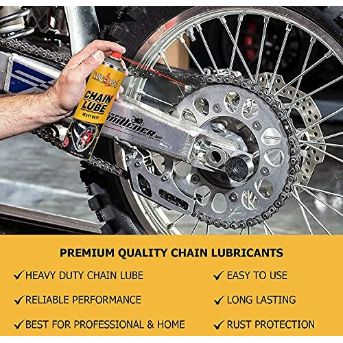 Kangaroo Chain Lube Spray & Chain Cleaner Lubricant Spray(500 Ml Each) With Chain Cleaner Brush Car And Bike Polish Shiner(200 Ml) 1 Microfiber Cloth With Foam Applicator.