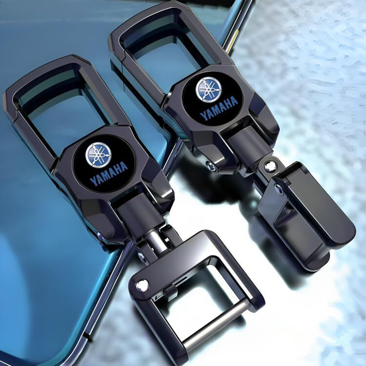 Greenworld Zinc Fob Key Heavy Duty Keychain Compatible With Yamaha Bike (Blue)