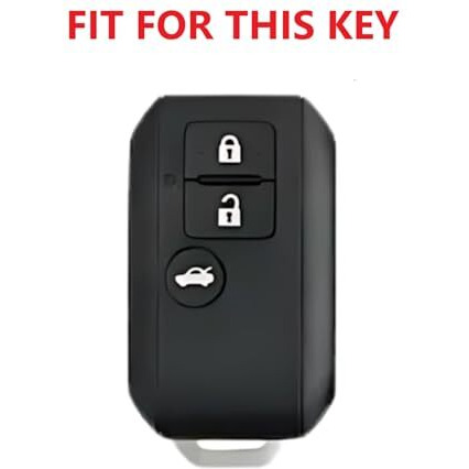 Shopoflux Metal Key Cover Compatible With Suzuki Dzire | Ertiga 3 Button Smart Key (Black) (Pack 1)