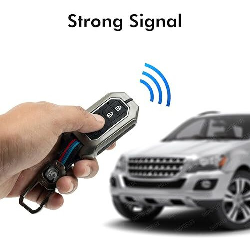 Shopoflux Metal Key Cover Compatible With Suzuki Dzire | Ertiga 3 Button Smart Key (Black) (Pack 1)