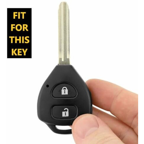 Shopoflux Metal Key Cover Compatible For Toyota Old Innova, Fortuner, Corolla, Camry 2 Button Key