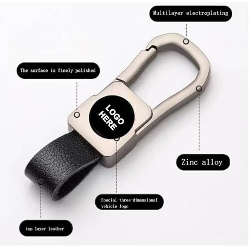 Greenworld Metal Scratch Proof Fob Key Heavy Duty Keychain Compatible With Re-Nau-Lt Duster/Triber/Kwid/(Black)