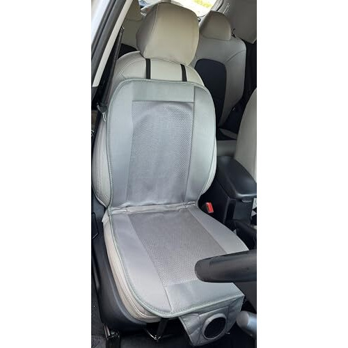 Brogbus Polyester Car Cooling Ventilated Seat Cover With Inbuilt Fans And Speed Control For Driver Seat (Supports 12V To 24V, Grey)