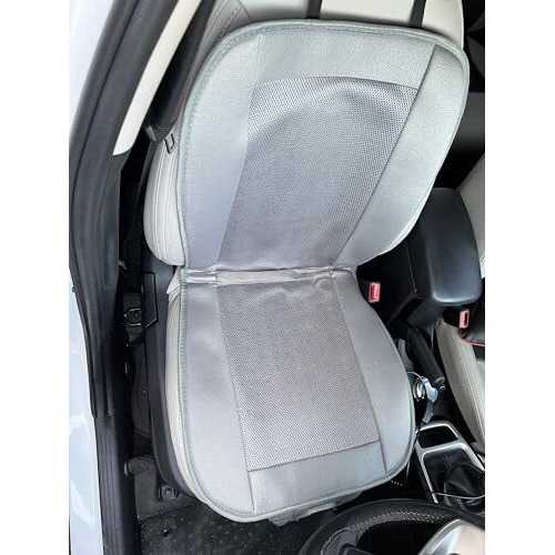 Brogbus Polyester Car Cooling Ventilated Seat Cover With Inbuilt Fans And Speed Control For Driver Seat (Supports 12V To 24V, Grey)