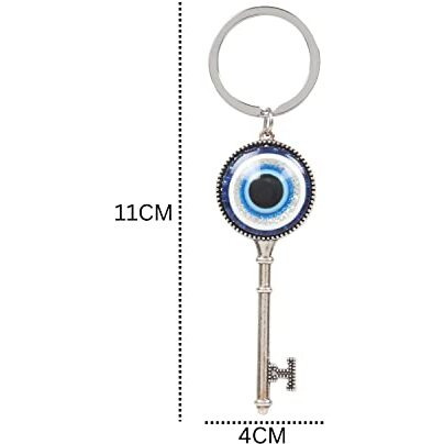 Linensutra Evil Eye Key Chain For Good Luck And Prosperity Suitable For Home/Car/Scooter/Byke Keys (Key03) | Metal