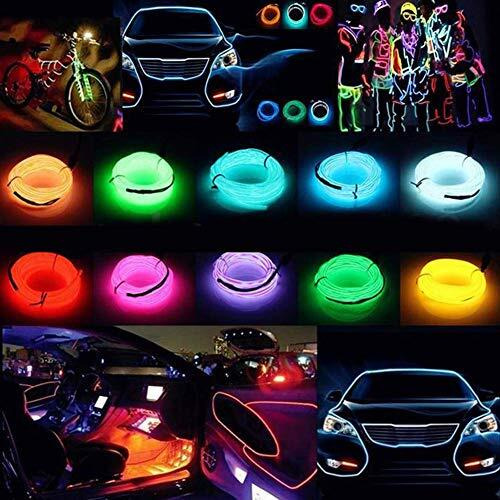 Automaze El Wire 5M/16Ft Led Flexible Soft Tube Wire Lights Neon Glowing Car Rope Light Dc 12V (Purple)