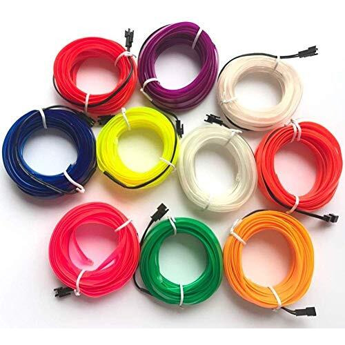 Automaze El Wire 5M/16Ft Led Flexible Soft Tube Wire Lights Neon Glowing Car Rope Light Dc 12V (Purple)