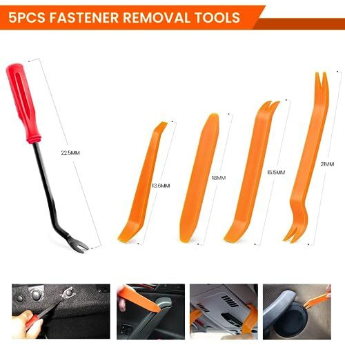 Serplex Car Door Plastic Trim Panel Clip Removal Tool, Car Push Retainer Clips & Door Trim Clip, 23 Sizes Nylon Bumper Fender Rivets With 10 Cable Ties And Fasteners Remover For Toyota Gm Ford Honda