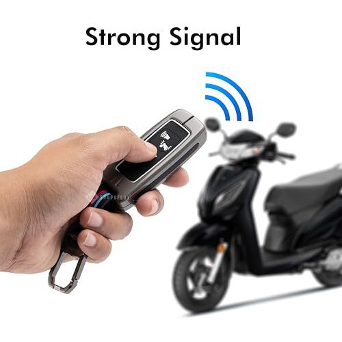 Shopoflux Metal Key Cover Compatible With Honda Activa | Dio H-Smart (Black)
