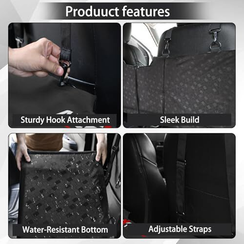 Allextreme S52 Non Inflatable Car Bed Portable & Foldable Design Polyester Fabric Back Seat Sleeping Mattress Universal Fit For Adults Baby Kids Travel Trips Camping And Picnic (Pack Of 1, Black)
