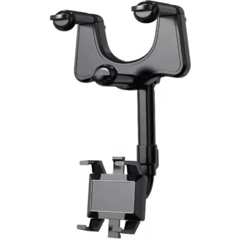 Rumay Car Mirror Mobile Holder For Rearview Mirror Adjustable, Anti-Shake Phone Mount For Gps Navigation,Hands-Free, Easy Installation, 360 Rotatable Shockproof & Non-Slip Grip