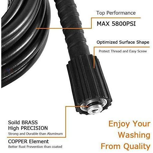 Inditrust High Pressure Washer Accessories Hose Cord Pipe Car Wash Hose Water Cleaning Extension Flexible Hose Pipe Pressure Washer Pressure Washer (8M Pipe)