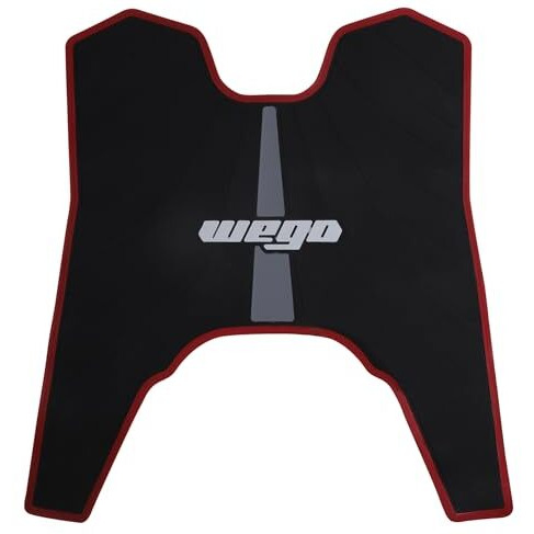 Grandbiker Wego Foot Mat Rubber Anti Skid Floor Mat Compatible With Wego Scooter, (Black, Grey & Red)