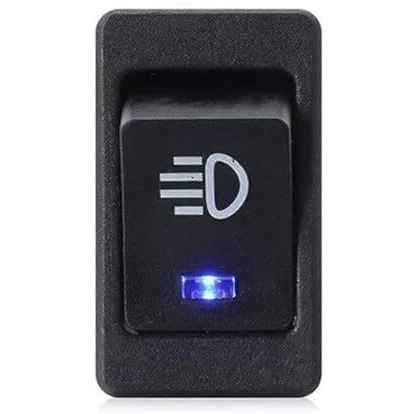 Zibuyu Fog Light Switch For Car Fog Lamp Switch For Modification 12V 35A Blue Led Fog Light 3 Way Switch Toggle Rocker Switch 4 Pin On/Off For Universal Auto Car Asw-17D - 1 Pc