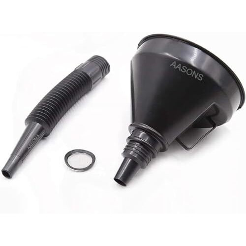 Aasons 2 In 1 Plastic Funnel Can Spout For Oil | Water | Fuel | Petrol | Diesel | Gasoline For Cars | Bikes | Trucks