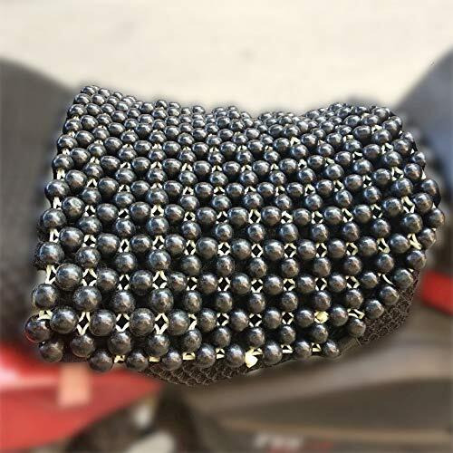 Q1 Beads Acupuncture Design Wooden Beads Bike Seat Cover Cushion For All Brand's Bike Universal Fit (Black)