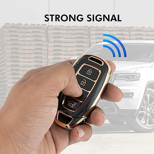Shopoflux Tpu Key Cover Compatible With Hyundai Verna 2023 2024 | I20 Facelift N Line N8 Car 4 Button Smart Key (Black)