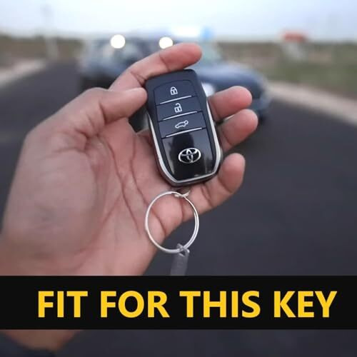 Shopoflux Tpu Key Cover Compatible With Toyota Fortuner | Fortuner Legender | Innova Hycross | Invicto 3 Button Smart Key (Pack 2 Black & White)