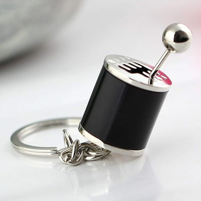 Nityasiddh Auto Part Model Key Ring Gear Box Shifter Keychain - Mini Car Shift Stick Knob Metal Key Chain - Transmission Fidget Keychain, Multi-Coloured