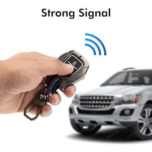 Shopoflux Metal Key Cover Compatible For Honda City | Brv | Wrv | Crv | Jazz | Amaze 2 Button Key
