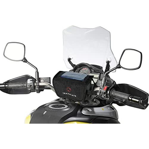 Travalate Polyester Pouch-Bag For Bikes Mobilemate | Bike Mobile Holder| New 3-In-1 Design | Black