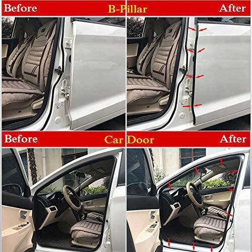 Automaze B Type Car Door Seal, Sound Insulation Sealing Strip Rubber Weatherstrip Edge Beading Trim Noise Insulation, 4.3 Meters