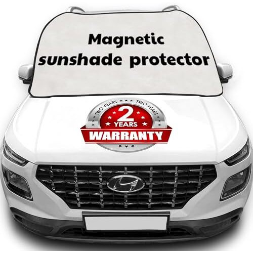 Axmon Magnatic Car Sun Shade Protector, Car Windshield Sunshade Cover,Uv Rays Protection For Summer, Anti-Theft Sun Protector & Heat Insulation Sunshade,Sunshade Visor Windshield Cover Universal Size
