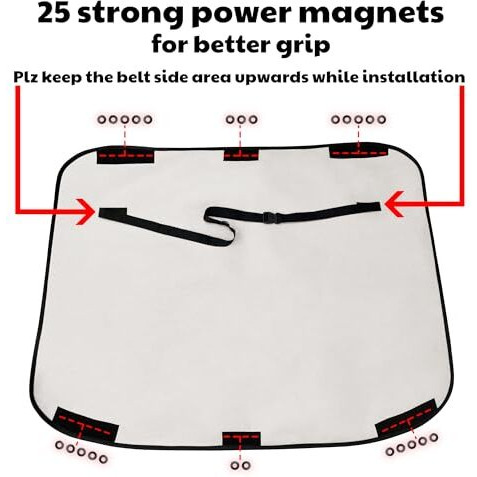 Axmon Magnatic Car Sun Shade Protector, Car Windshield Sunshade Cover,Uv Rays Protection For Summer, Anti-Theft Sun Protector & Heat Insulation Sunshade,Sunshade Visor Windshield Cover Universal Size