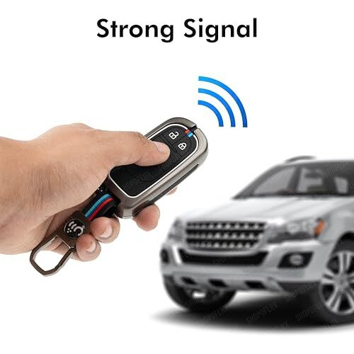 Shopoflux Metal Key Cover Compatible For Jeep Meridian, Compass, Trailhawk, 2 Button Smart Key