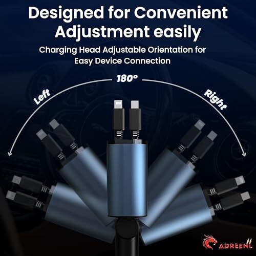 Adreenl 100W Retractable Car Charger - 4 In 1 Super Fast Charging Adapter, Car Phone Charger With Retractable Cables (31.5 Inch), Dual Usb Ports For Iphone 15/14/13/12 Pro Max Xr, Ipad, Pixel And More