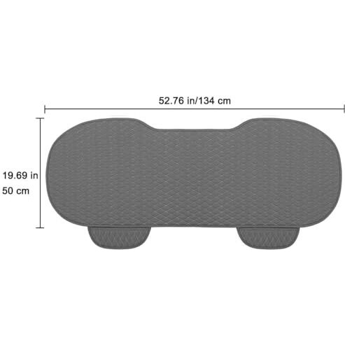 Brogbus Car Seat Cover Protector Mat Back Cushion Car Seat Mat (Grey, Pack Of 1) (Only Rear Seat Mat) | Polyurethane