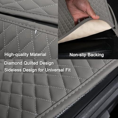 Brogbus Car Seat Cover Protector Mat Back Cushion Car Seat Mat (Grey, Pack Of 1) (Only Rear Seat Mat) | Polyurethane