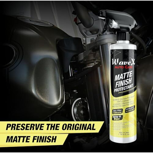 Wavex Matte Finish Bike Polish Maintainer 300Ml + Wavex Microfiber Yellow Cloth Towel 350Gsm 40X40Cm