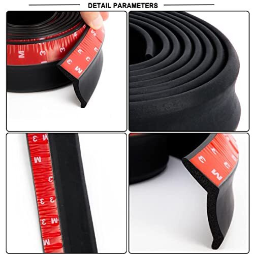 Sarte Car Front Lip Spoiler Exterior Soft Rubber Skirt | Front Bumper Protector Lip | Black Car Body Kit Bumper Lip Side Skirt Rubber Compatible With All Cars Set Of 1 (2.5 Meter)