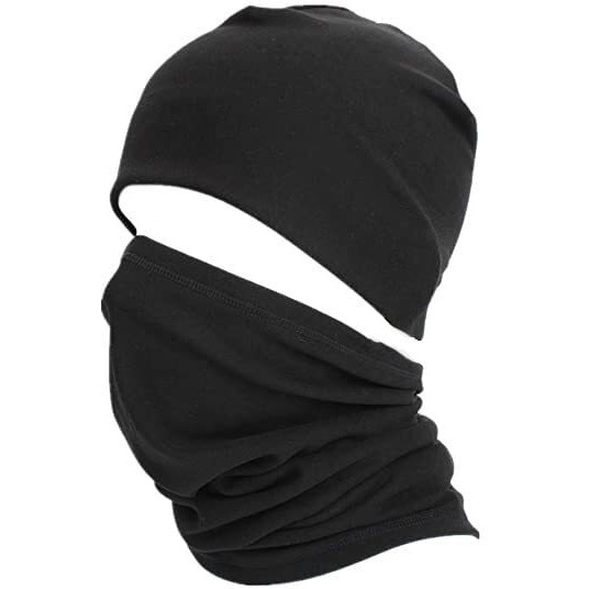 Primebox Cotton Men Mask Helmet Cap Bike Riding Washable Dust Protection Head Mask For Men Women Balaclava Neck Gaiter (Bandana Arm Sleeves And Cap Combo Black), Free Size