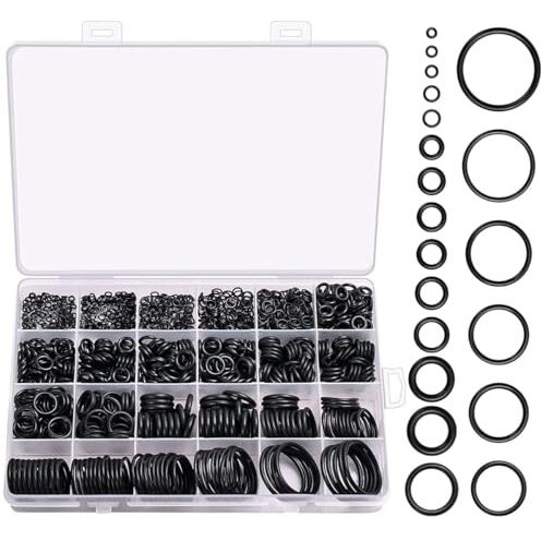 Sthira 950Pcs Rubber O Rings With Storage Box, Assorted 20 Sizes O Ring Washer Gaskets Metric Rubber Rings Replacement O Rings For Automotive Plumbing Faucet Repair