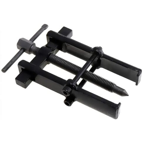 Inditrust 2 Jaw Carbon Steel Forged Bearing Gear Puller Remover Twin Legs Gear Removal Hand Tool Gear Puller Suitable For Inside & Outside (3Inch (38X65 Mm))